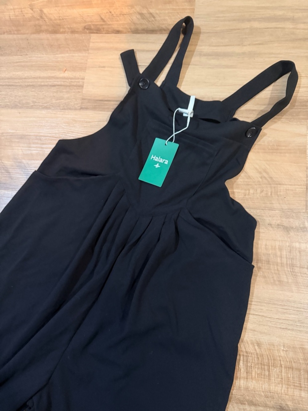 Halara Pockets Waffle Casual Jogger Overalls black size Large NWT - Picture 7 of 12